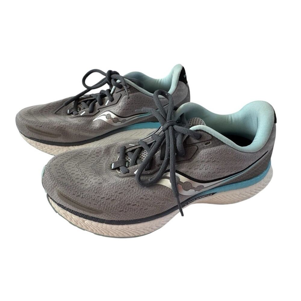 Saucony Triumph 19 S10678-20 Women's Gray Lace Up Running Shoes Size 9